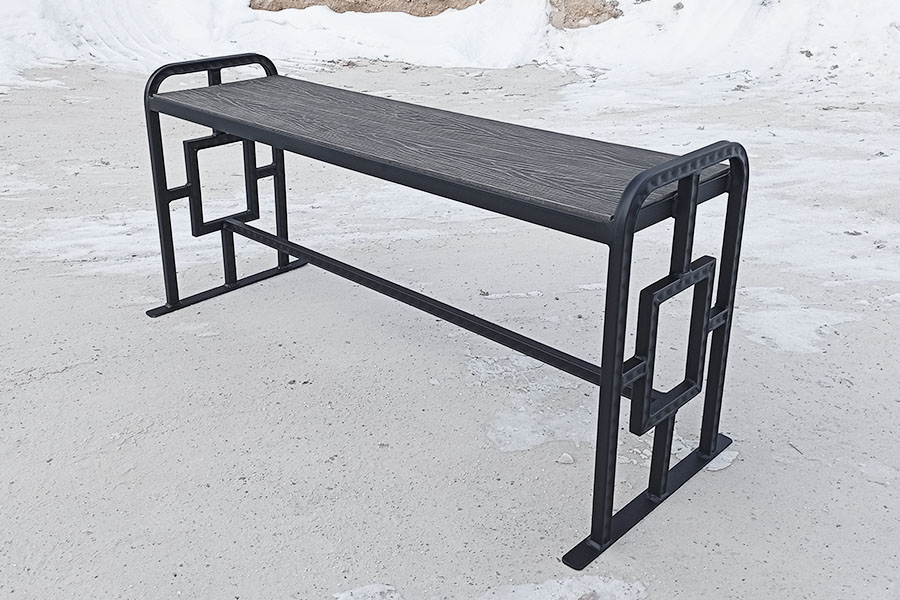 Скамейка Классика - вид спереди, прямоугольный дизайн, производство Биробиджан