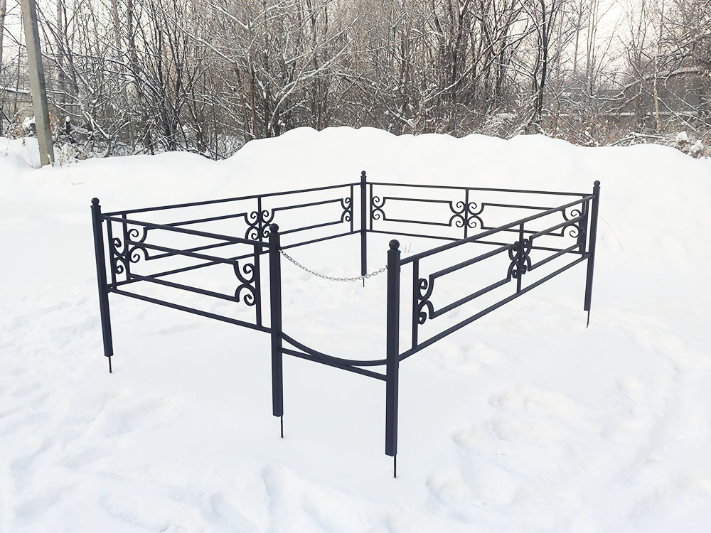 Оградка Завиток одноместная 36 000 рублей - металлическое изделие производства Биробиджан